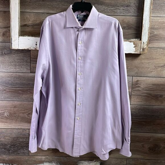 Polo by Ralph Lauren Men’s Regent Classic Fit Long Sleeve Dress Shirt, 17 1/2 XL - Picture 1 of 6